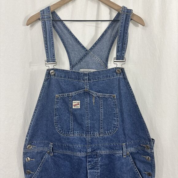 Guess Vintage 90s Y2K Medium Blue Wash Overalls USA Cotton Size XL Style 11737 - Picture 2 of 16